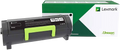 Genuine Lexmark 24B6887 black Unison toner cartridge shown alongside its official green and white retail box packaging on a transparent background.