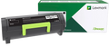 A Lexmark 24B7541 monochrome laser toner cartridge resting in front of its retail packaging against a transparent background. The black Unison toner cartridge features a bright lime-green carrying handle. The rectangular product box behind it displays Lexmark’s signature green and white branding, along with the text "Unison TONER."